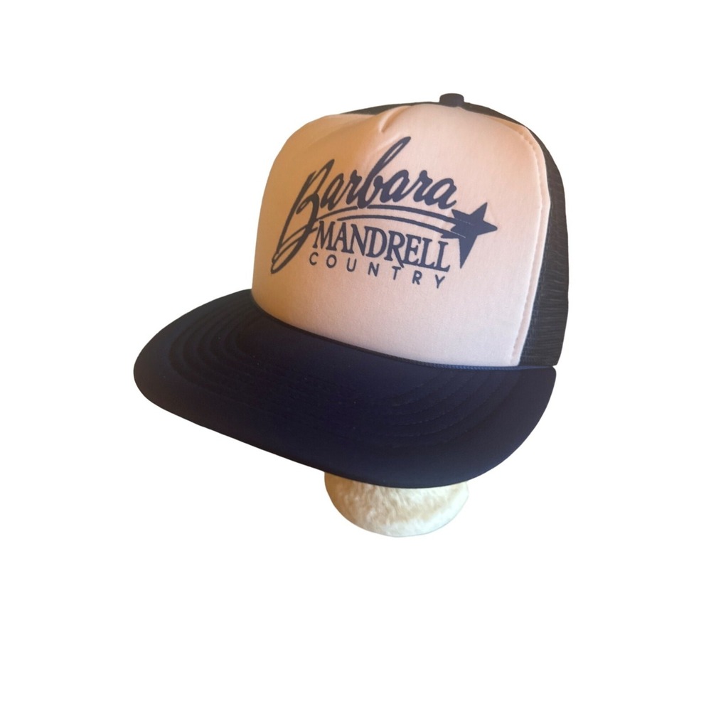 Trucker Hat Navy Blue Barbara Mandrell Country Vintage Style Snapback